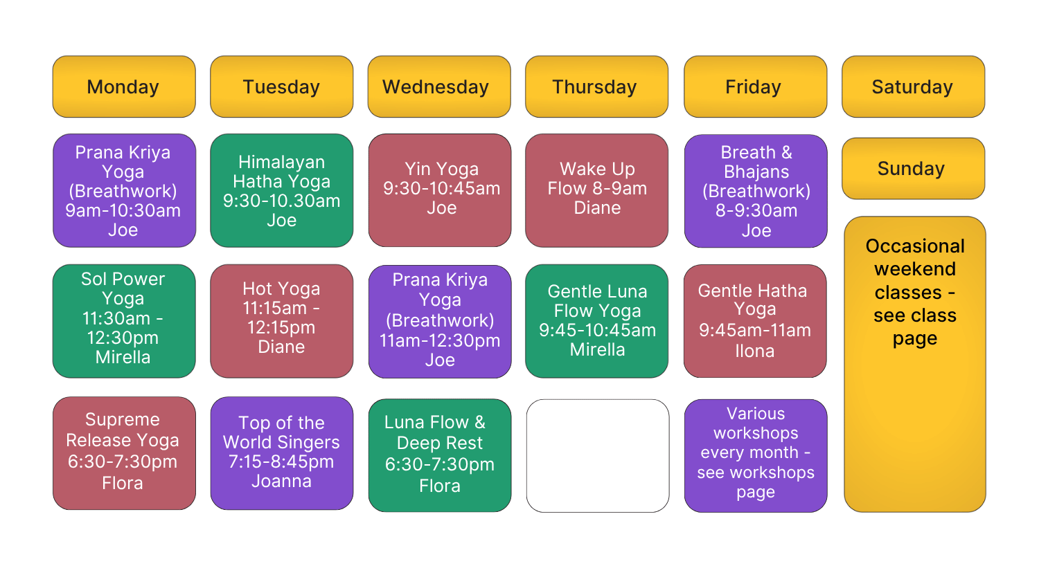 Well Bath Schedule 061125 W